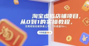 淘宝虚拟店铺项目，从0到1卖虚拟产品资料的实操教程，​​无需经验也能快速上手26-欢迎访问本站