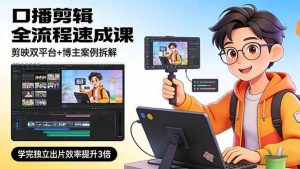 2026口播剪辑全流程速成课【自媒体创业必学】，学完独立出片效率提升3倍-欢迎访问本站
