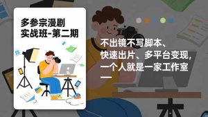 漫剧AI制作变现实操课程-不出镜不写脚本快速出片多平台变现，一个人就是一家工作室26-欢迎访问本站