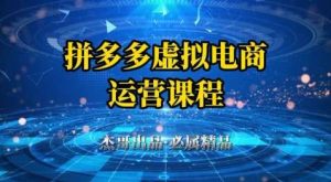 拼多多虚拟资料冷门项目【全系列教程】从起店到出单小白也可以轻松上手26-欢迎访问本站