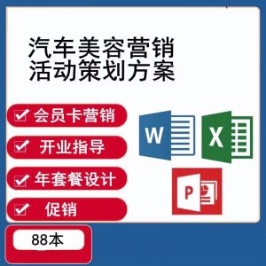 汽车美容营销活动策划方案大全-汽车维修美容店开业会员卡经营促销推广【电商热销1255】-欢迎访问本站